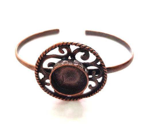 Copper Bracelet Blanks Bangle Blanks Cuff Blanks Adjustable Bracelet Blank Antique Copper Plated Brass (15mm Blanks ) G13886