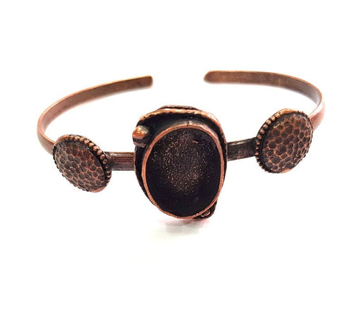 Copper Bracelet Blanks Bangle Blanks Cuff Blanks Adjustable Bracelet Blank Antique Copper Plated Brass (18x13mm Blanks ) G13887