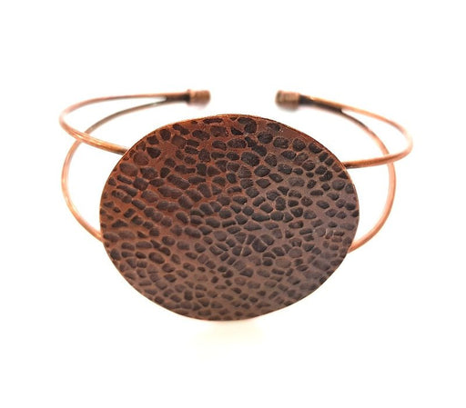 Copper Bracelet Blanks Bangle Blanks Cuff Blanks Adjustable Bracelet Blank Antique Copper Plated Brass (42mm Blanks ) G13890