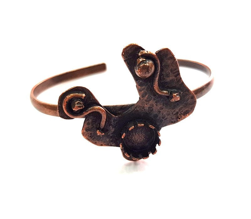 Copper Bracelet Blanks Bangle Blanks Cuff Blanks Adjustable Bracelet Blank Antique Copper Plated Brass (10mm Blanks ) G13892