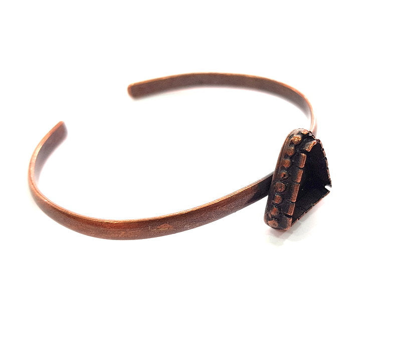 Copper Bracelet Blanks Bangle Blanks Cuff Blanks Adjustable Bracelet Blank Antique Copper Plated Brass (13x13mm Blanks ) G13893