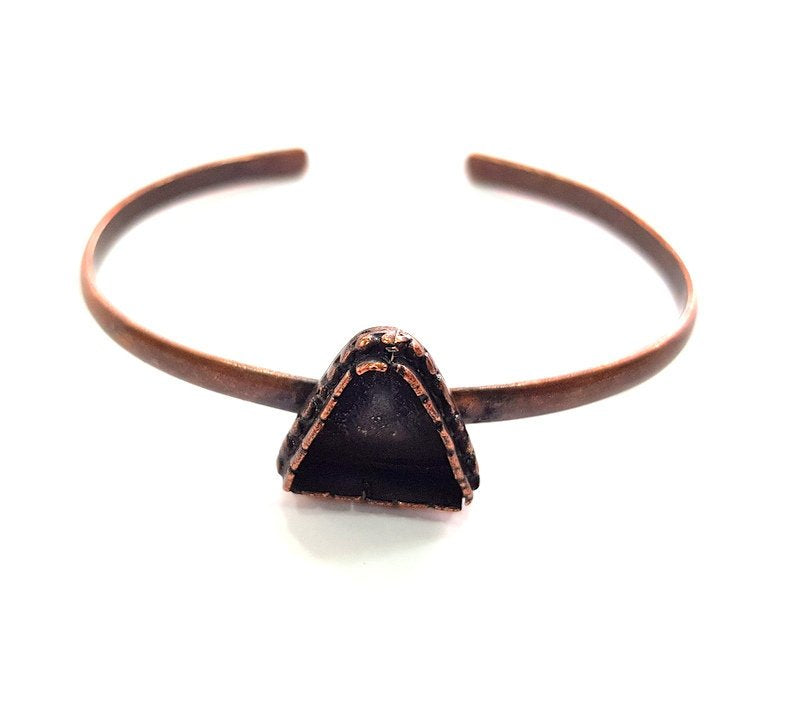 Copper Bracelet Blanks Bangle Blanks Cuff Blanks Adjustable Bracelet Blank Antique Copper Plated Brass (13x13mm Blanks ) G13893