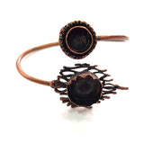 Copper Bracelet Blanks Bangle Blanks Cuff Blanks Adjustable Bracelet Blank Antique Copper Plated Brass (15mm and 10mm Blanks ) G13894