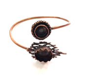 Copper Bracelet Blanks Bangle Blanks Cuff Blanks Adjustable Bracelet Blank Antique Copper Plated Brass (15mm and 10mm Blanks ) G13894