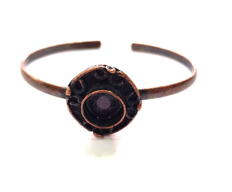 Copper Bracelet Blanks Bangle Blanks Cuff Blanks Adjustable Bracelet Blank Antique Copper Plated Brass (10mm Blanks ) G13895