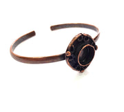 Copper Bracelet Blanks Bangle Blanks Cuff Blanks Adjustable Bracelet Blank Antique Copper Plated Brass (10mm Blanks ) G13895