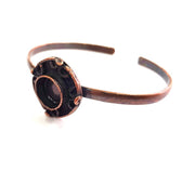 Copper Bracelet Blanks Bangle Blanks Cuff Blanks Adjustable Bracelet Blank Antique Copper Plated Brass (10mm Blanks ) G13895