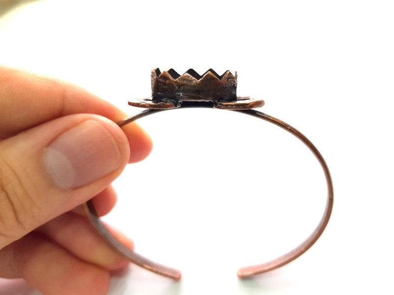 Copper Bracelet Blanks Bangle Blanks Cuff Blanks Adjustable Bracelet Blank Antique Copper Plated Brass (18x13mm Blanks ) G13898