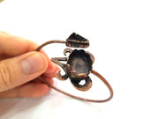 Copper Bracelet Blanks Bangle Blanks Cuff Blanks Adjustable Bracelet Blank Antique Copper Plated Brass (14x13mm and 18x13mm Blanks ) G13899
