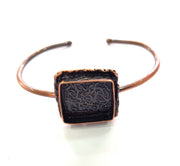 Copper Bracelet Blanks Bangle Blanks Cuff Blanks Adjustable Bracelet Blank Antique Copper Plated Brass (18x18mm Blanks ) G13901
