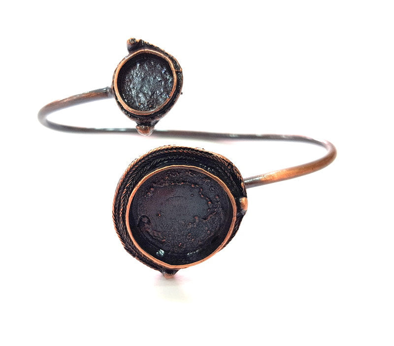 Copper Bracelet Blanks Bangle Blanks Cuff Blanks Adjustable Bracelet Blank Antique Copper Plated Brass (20mm and 10mm Blanks ) G13902