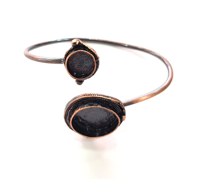 Copper Bracelet Blanks Bangle Blanks Cuff Blanks Adjustable Bracelet Blank Antique Copper Plated Brass (20mm and 10mm Blanks ) G13902