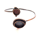 Copper Bracelet Blanks Bangle Blanks Cuff Blanks Adjustable Bracelet Blank Antique Copper Plated Brass (20mm and 10mm Blanks ) G13902