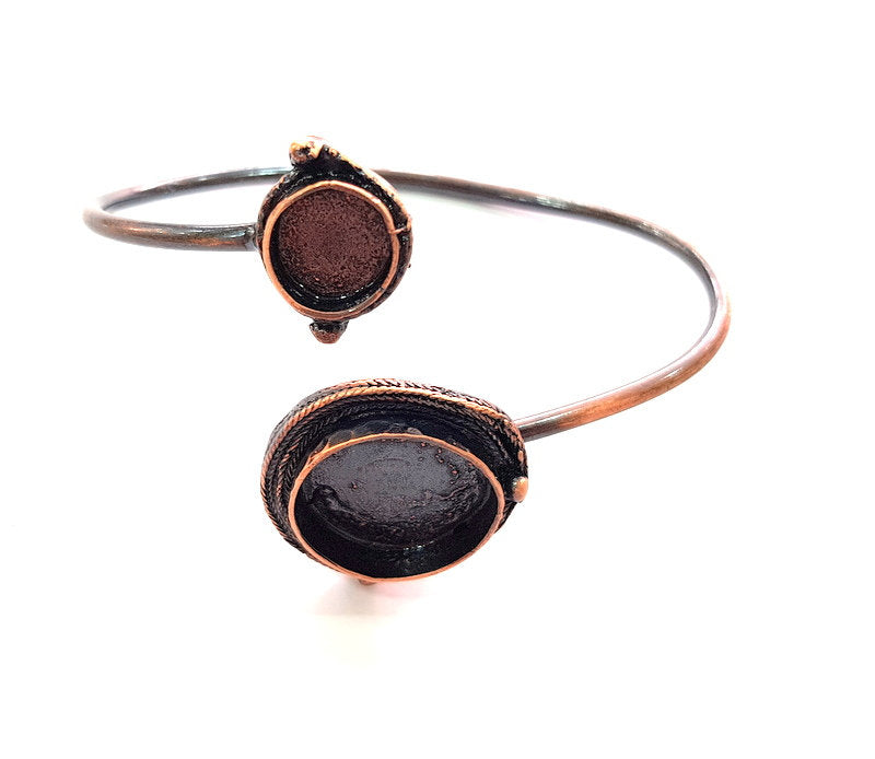 Copper Bracelet Blanks Bangle Blanks Cuff Blanks Adjustable Bracelet Blank Antique Copper Plated Brass (20mm and 10mm Blanks ) G13902