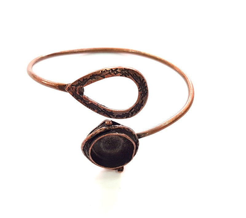 Copper Bracelet Blanks Bangle Blanks Cuff Blanks Adjustable Bracelet Blank Antique Copper Plated Brass (16mm Blanks ) G13904