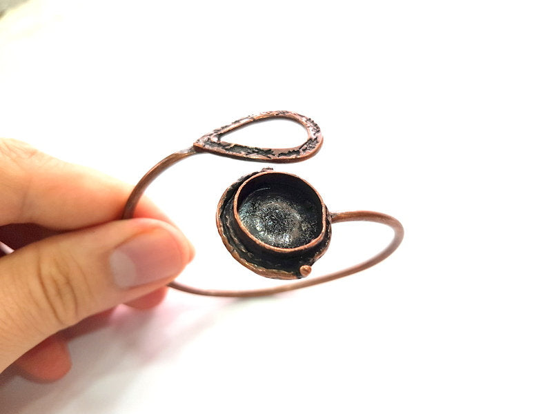 Copper Bracelet Blanks Bangle Blanks Cuff Blanks Adjustable Bracelet Blank Antique Copper Plated Brass (16mm Blanks ) G13904