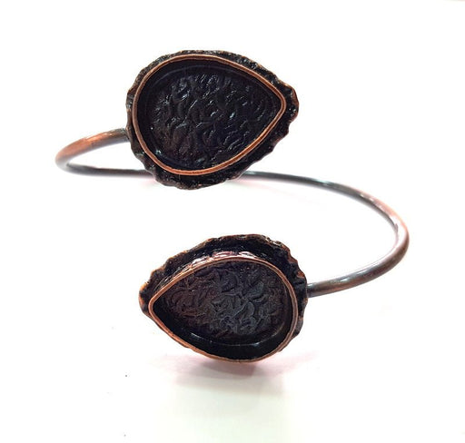 Copper Bracelet Blanks Bangle Blanks Cuff Blanks Adjustable Bracelet Blank Antique Copper Plated Brass (20x15mm and 20x15mm Blanks ) G13906