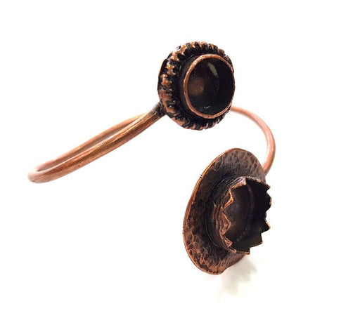 Copper Bracelet Blanks Bangle Blanks Cuff Blanks Adjustable Bracelet Blank Antique Copper Plated Brass (15mm and 10mm Blanks ) G13908