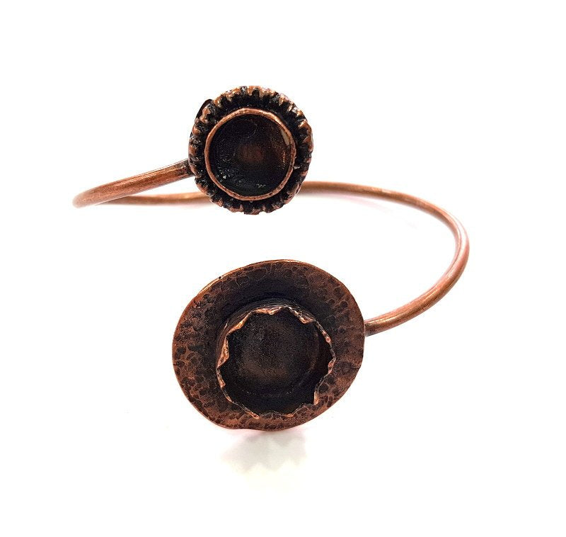 Copper Bracelet Blanks Bangle Blanks Cuff Blanks Adjustable Bracelet Blank Antique Copper Plated Brass (15mm and 10mm Blanks ) G13908