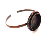 Copper Bracelet Blanks Bangle Blanks Cuff Blanks Adjustable Bracelet Blank Antique Copper Plated Brass (25mm Blanks ) G13909