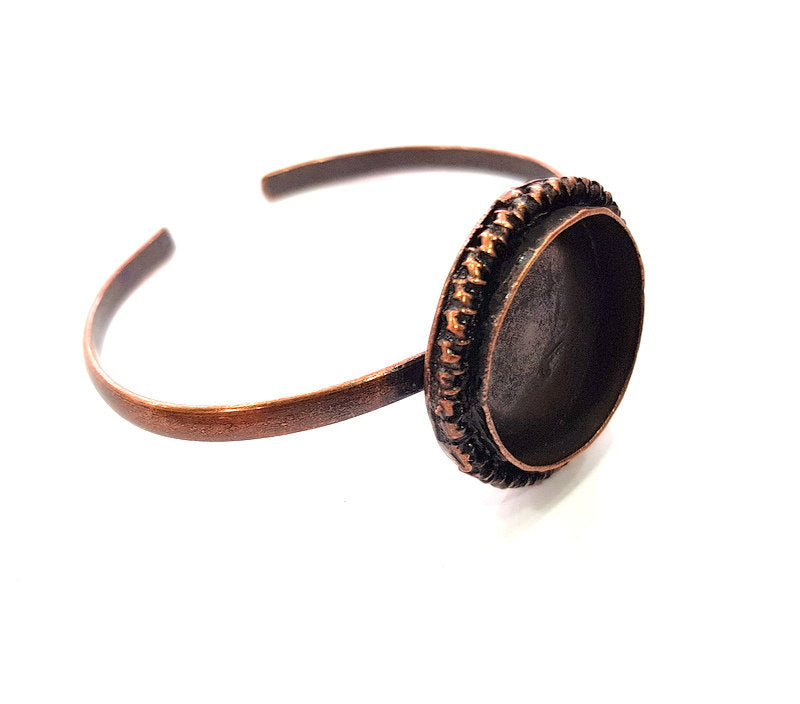 Copper Bracelet Blanks Bangle Blanks Cuff Blanks Adjustable Bracelet Blank Antique Copper Plated Brass (25mm Blanks ) G13909