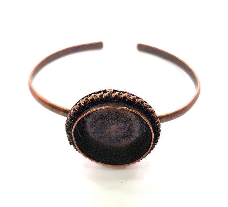 Copper Bracelet Blanks Bangle Blanks Cuff Blanks Adjustable Bracelet Blank Antique Copper Plated Brass (25mm Blanks ) G13909