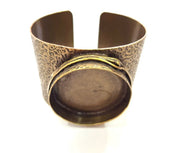 Hammered Bracelet Blanks Bangle Blanks Cuff Blanks Adjustable Bracelet Blank Antique Bronze Plated Brass (40mm Blanks) G13912