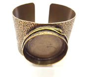 Hammered Bracelet Blanks Bangle Blanks Cuff Blanks Adjustable Bracelet Blank Antique Bronze Plated Brass (40mm Blanks) G13912