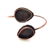 Copper Bracelet Blanks Bangle Blanks Cuff Blanks Adjustable Bracelet Blank Antique Copper Plated Brass (25x18mm and 25x18mm Blanks ) G13913
