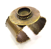 Hammered Bracelet Blanks Bangle Blanks Cuff Blanks Adjustable Bracelet Blank Antique Bronze Plated Brass (20mm Blanks) G13916