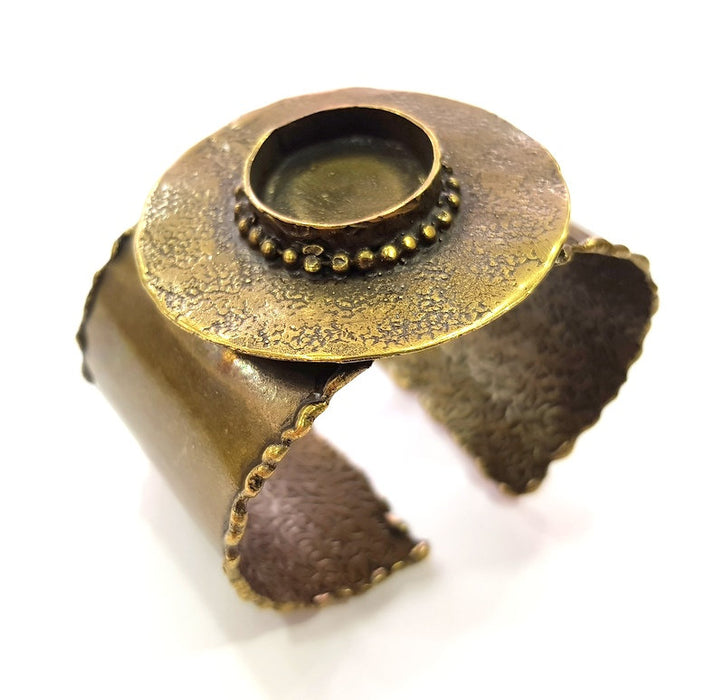 Hammered Bracelet Blanks Bangle Blanks Cuff Blanks Adjustable Bracelet Blank Antique Bronze Plated Brass (20mm Blanks) G13916