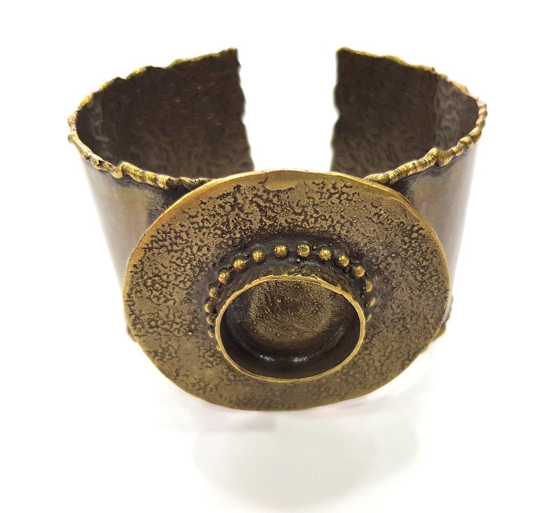 Hammered Bracelet Blanks Bangle Blanks Cuff Blanks Adjustable Bracelet Blank Antique Bronze Plated Brass (20mm Blanks) G13916