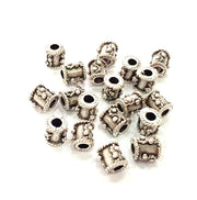 10 Silver Rondelle Beads Antique Silver Plated Beads 10x8mm  G13090