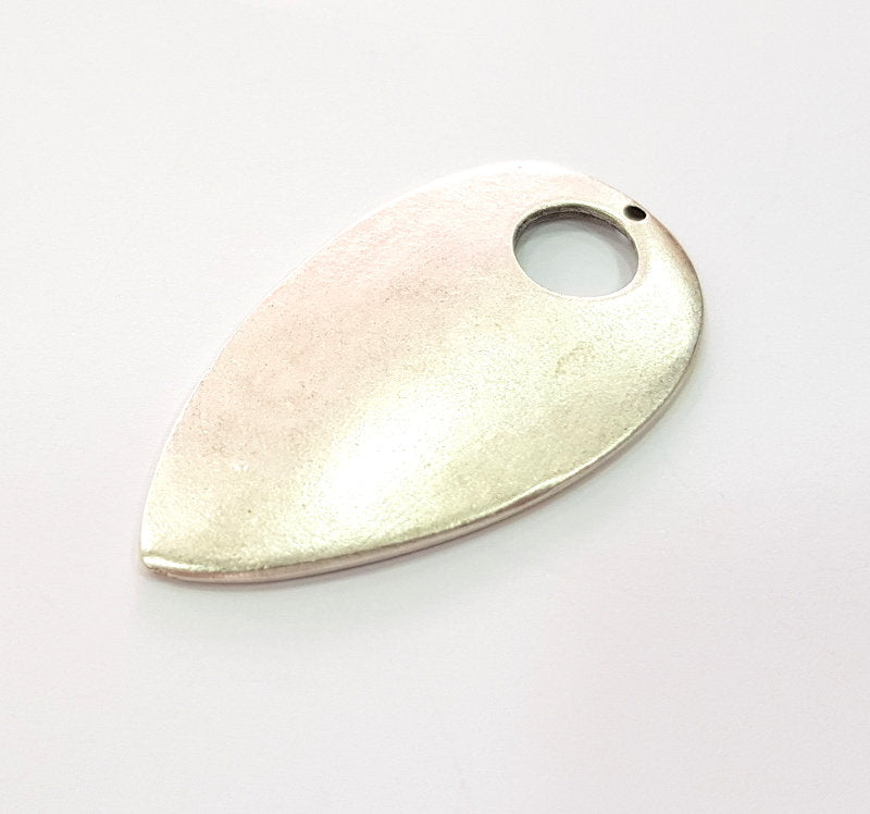 Silver Pendant Antique Silver Plated Metal (52x30mm) G13091