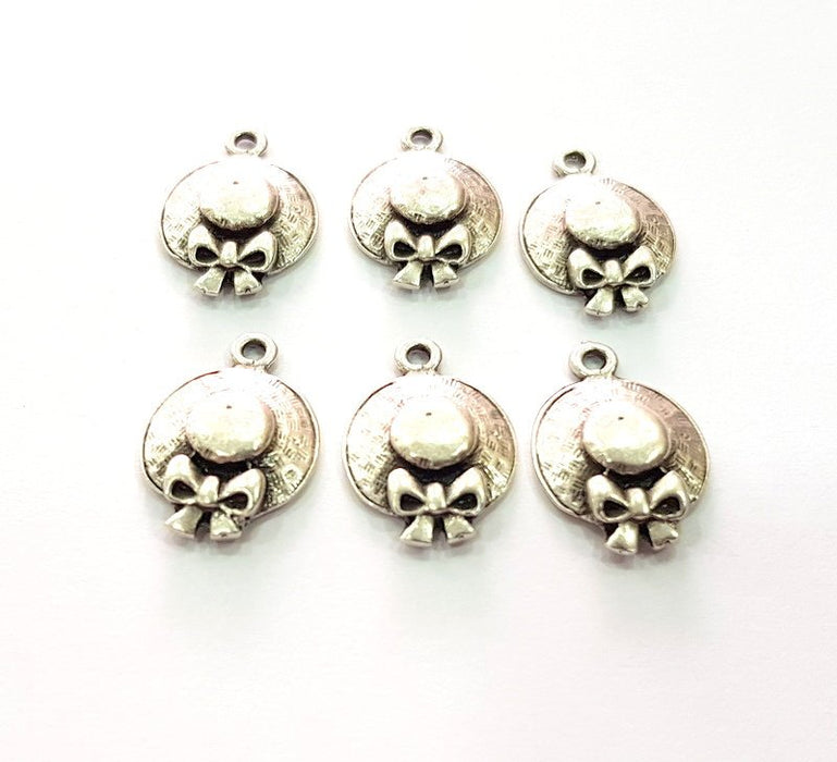 5 Silver Charms Antique Silver Plated Metal (20x14mm) G13099