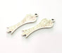 4 Tulip Charm Silver Charms Antique Silver Plated Metal (47x15mm) G13100