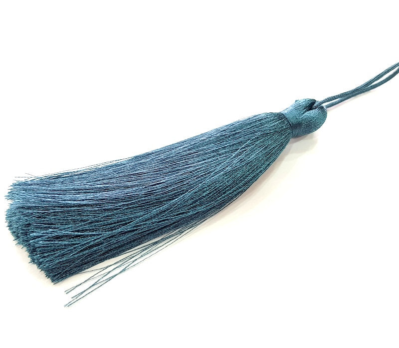 Dark Sky Blue Tassel , Large Thick Thread Tassels 113 mm - 4.4 inches G13105