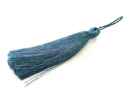 Dark Sky Blue Tassel , Large Thick Thread Tassels 113 mm - 4.4 inches G13105