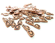 30 Glasses Charm Antique Copper Plated Metal (20x6mm) G13109