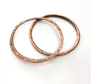 2 Circle Connector Copper Connector Antique Copper Charm Antique Copper Plated Metal (54mm) G13125