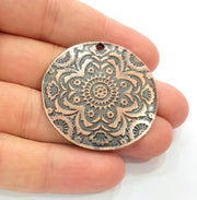 Copper Pendant Antique Copper Pendant Antique Copper Plated Metal ( 43 mm ) G13129