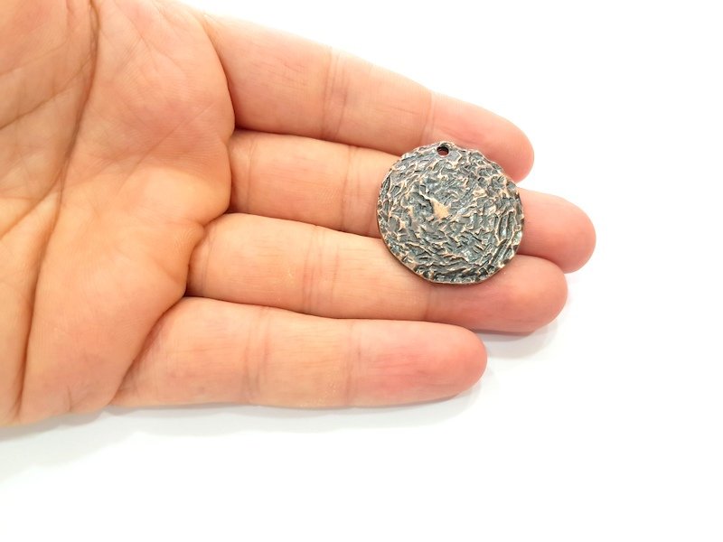 Copper Pendant Antique Copper Pendant Antique Copper Plated Metal (33 mm ) G13137
