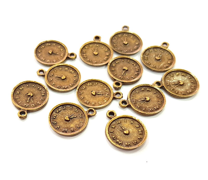 20 Hour Charm Antique Bronze Charm Antique Bronze Plated Metal  (16x13mm) G14400