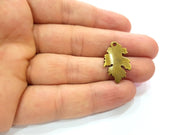 10 Leaf Charm Antique Bronze Charm Antique Bronze Plated Metal  (26x15mm) G13174
