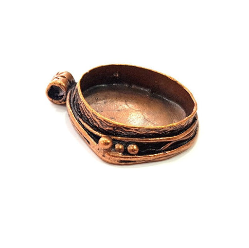 Antique Copper Pendant Blank Mosaic Base Blank inlay Necklace Blank Resin Blank Mountings Copper Plated Brass ( 25 mm blank) G13195