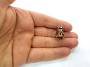 2 Copper Cone Copper Plated Brass Cones Bead Caps  (20x17 mm) , Findings  G13196