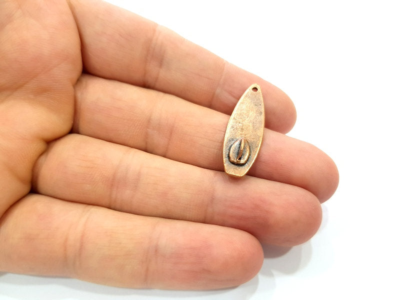 2 Surfboard Charm Antique Copper Plated Brass (31x10mm) G13200