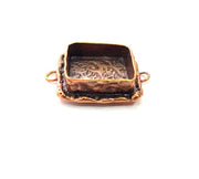 Antique Copper Pendant Blank Mosaic Base Blank inlay Necklace Blank Resin Blank Mountings Copper Plated Brass ( 15x15 mm blank) G13212