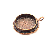 Antique Copper Pendant Blank Mosaic Base Blank inlay Necklace Blank Resin Blank Mountings Copper Plated Brass ( 20 mm blank) G13230