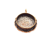 Antique Copper Pendant Blank Mosaic Base Blank inlay Necklace Blank Resin Blank Mountings Copper Plated Brass ( 20 mm blank) G13230